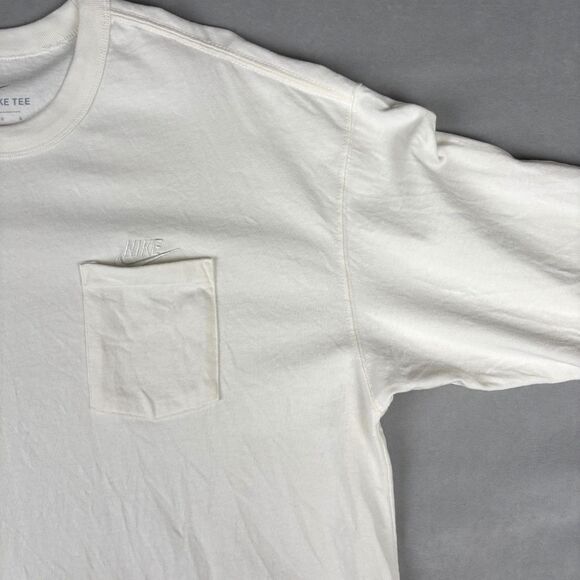 Nike Sportswear The Nike Tee Max 90 Long Sleeve Mens L Off White Cream Shirt EUC - Picture 3 of 13